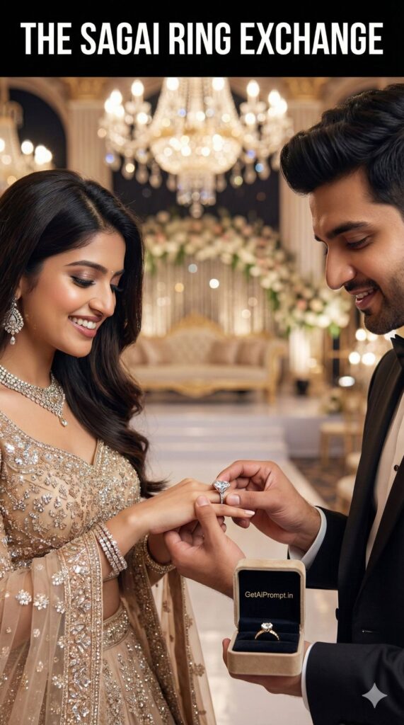 Sagai Ring Exchange Glamorous AI Photoshoot