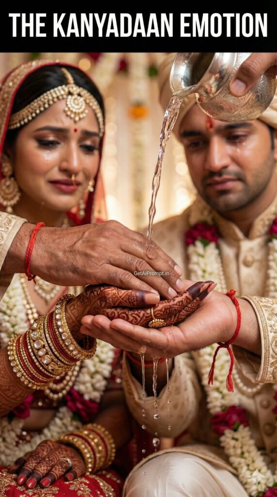 Emotional Kanyadaan Father Hand Indian Wedding AI