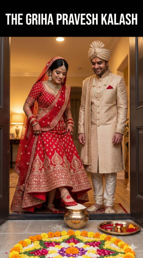 Griha Pravesh Kalash Kick Indian Wedding AI