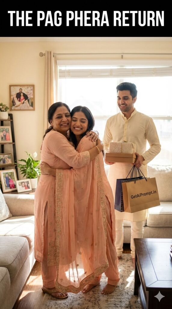 Pag Phera Return Home Family Hug AI Portrait