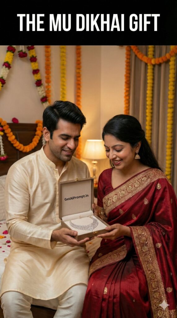 Mu Dikhai First Gift Romantic Bedroom AI Photo