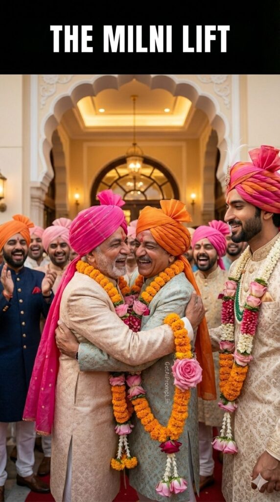 Milni Lift Fathers Wedding Ritual AI Portrait