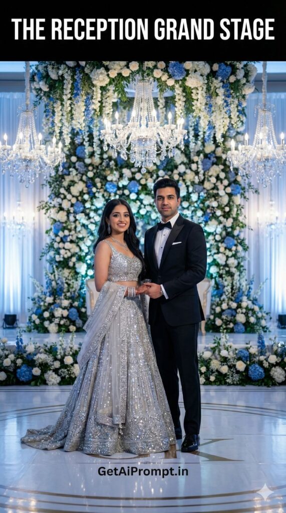 Reception Grand Stage Bollywood Glamour AI Photo