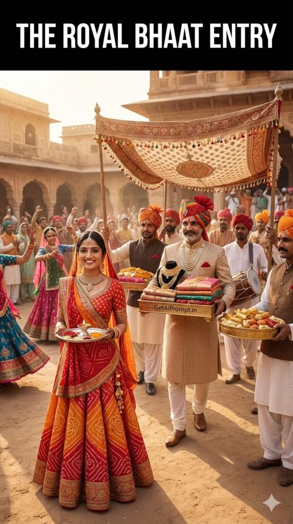 Royal Bhaat Entry Maternal Uncle Indian Wedding AI