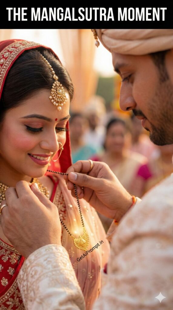 Mangalsutra Sacred Thread Indian Wedding AI Detail