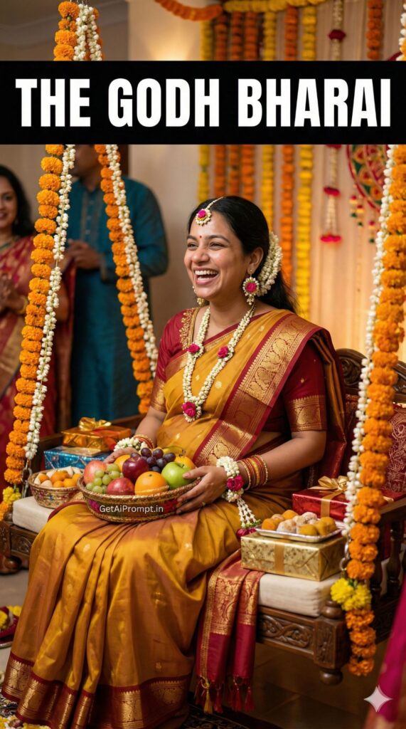 Traditional Godh Bharai Maternity AI Photoshoot