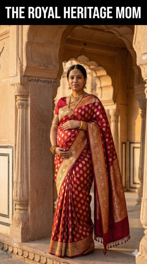 Royal Palace Heritage Maternity Photoshoot AI