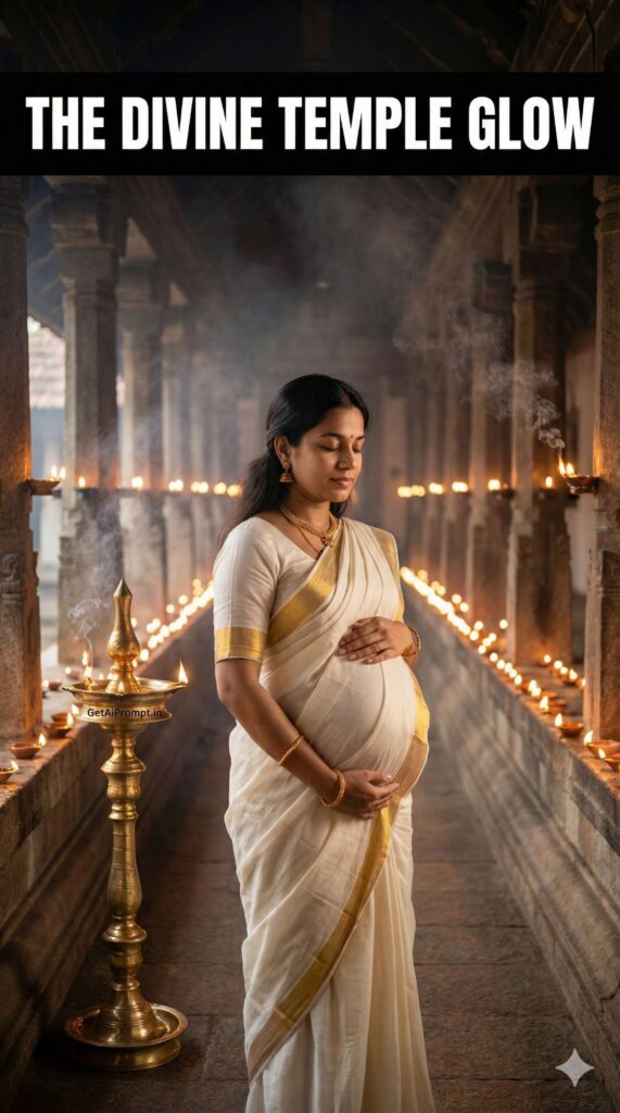 Divine Spiritual Temple Maternity AI Portrait
