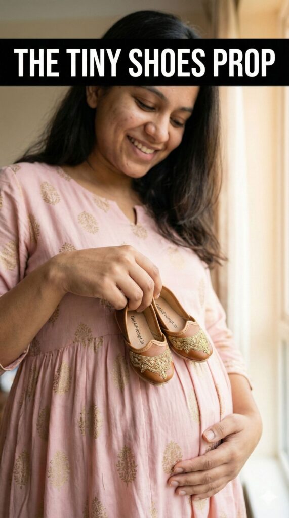 Tiny Shoes Bump Focus Maternity AI Shot