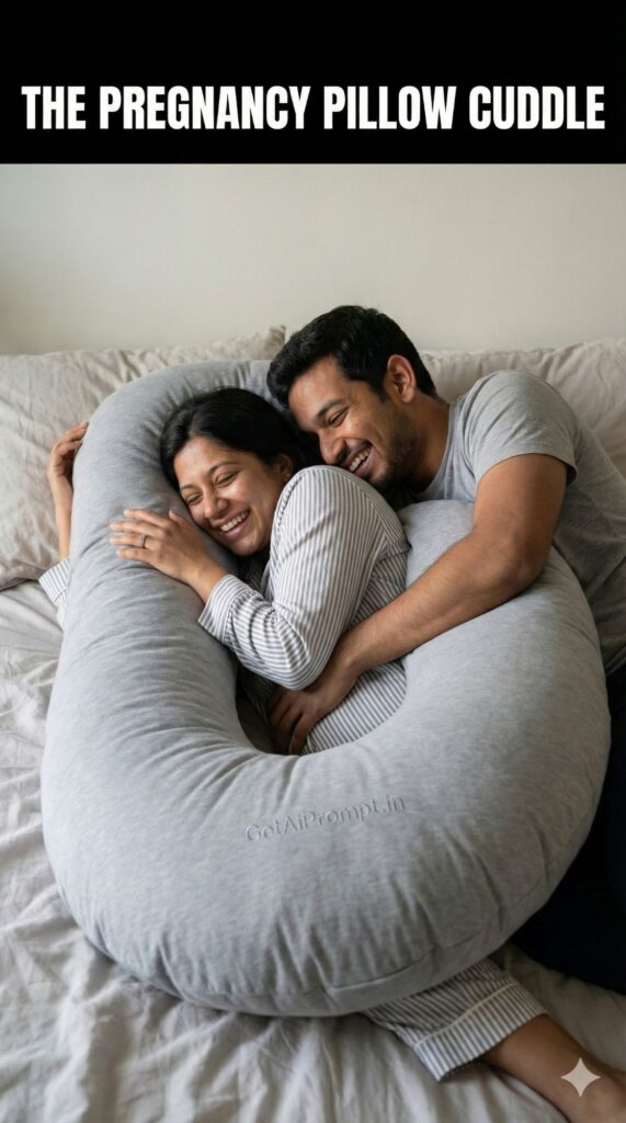 Pregnancy Pillow Cuddle Authentic Maternity AI Photo