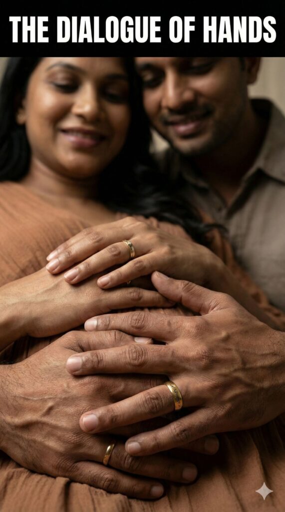 Macro Detail Hands on Bump Maternity AI Photo