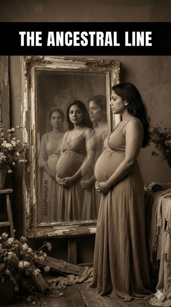 Ancestral Line Vintage Maternity AI Portrait
