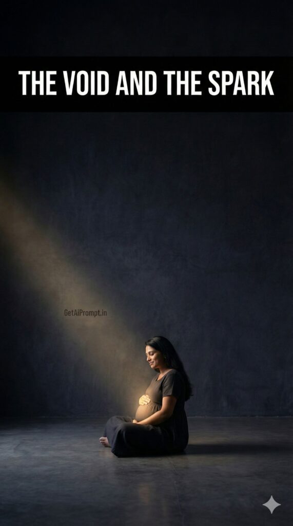 Void and Spark Minimalist Conceptual Maternity AI