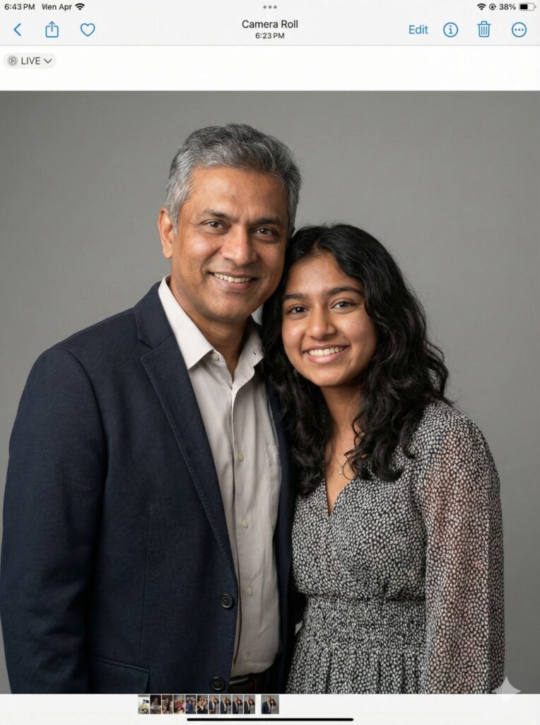Father Daughter Studio Portrait