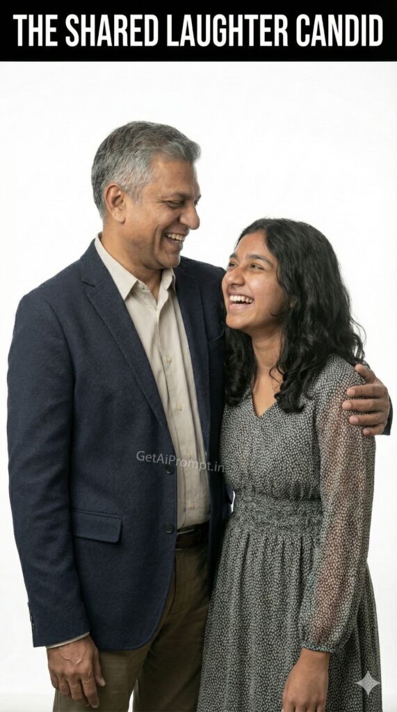 Father Daughter Laughing Candid Portrait Joyful Connection
