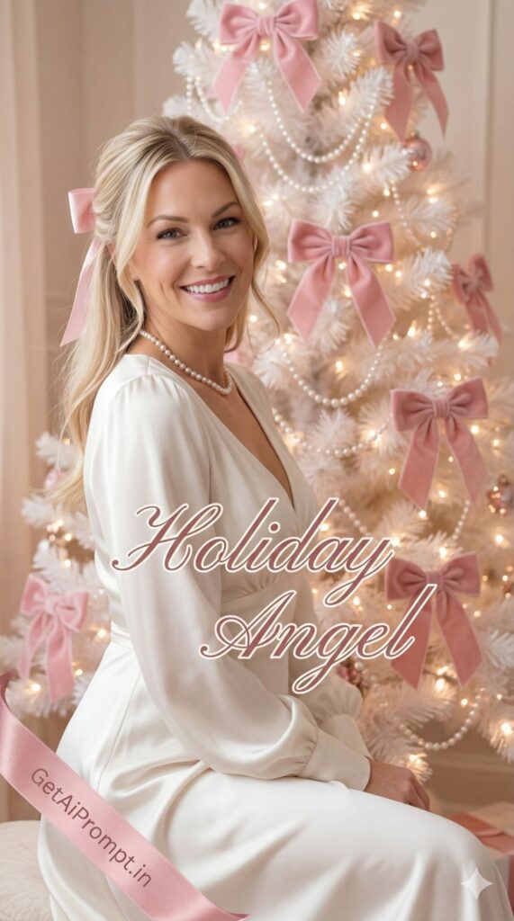 Option 2: The Coquette Bows - Trend: Viral Pink Trend | Vibe: Pink Ribbons, Pearls, Bridgerton, Soft Focus