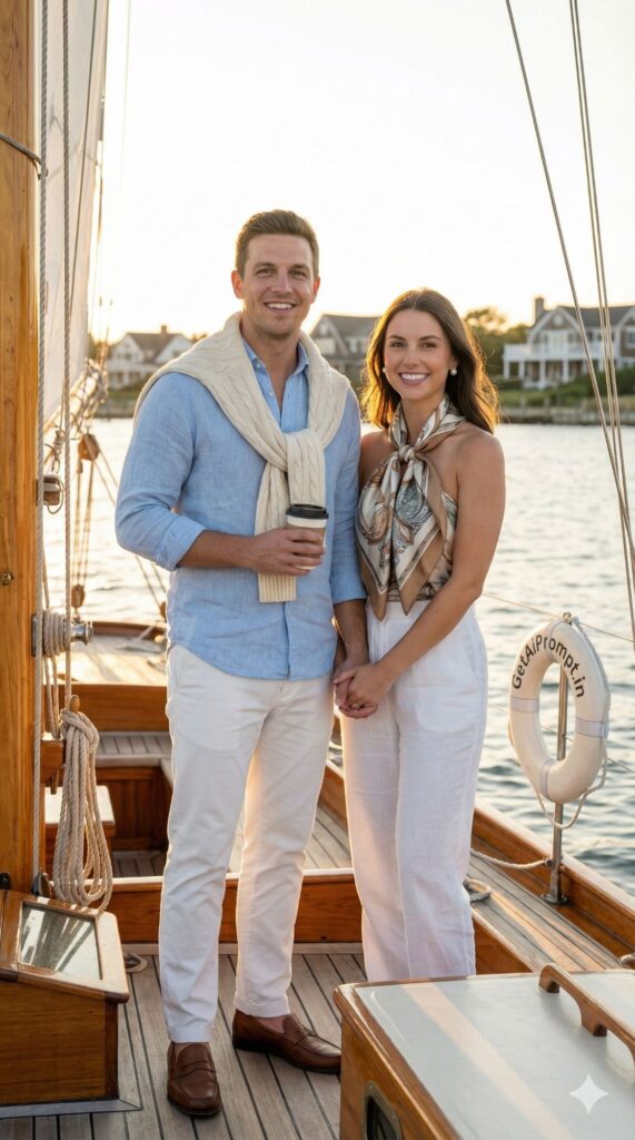 Option 1: The Old Money Hamptons - Trend: Luxury & Class | Vibe: Ralph Lauren, Sailboat, Wealth