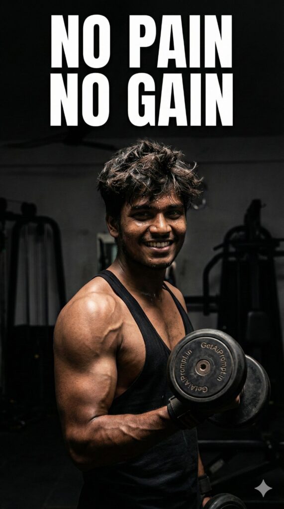 Option 8: The Gym Motivation Beast - Trend: Fitness | Vibe: Aesthetic body, sweat, gym lighting, veins