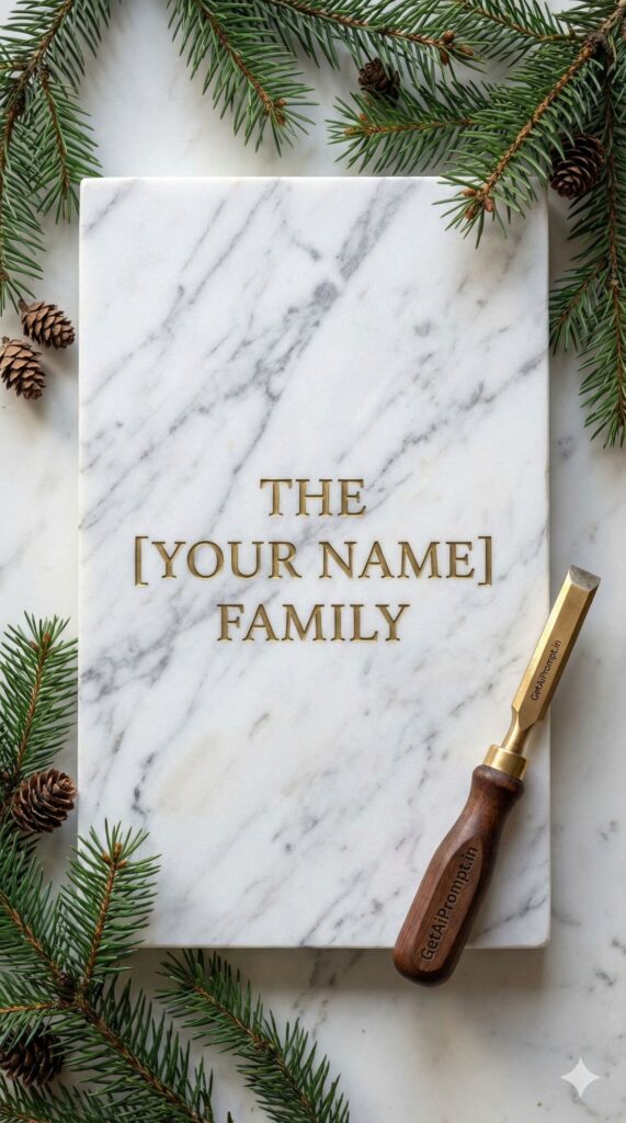 Option 2: The Marble Inlay - Trend: Stone Stationery | Vibe: Italian craftsmanship, Pietra Dura, architectural, heavy