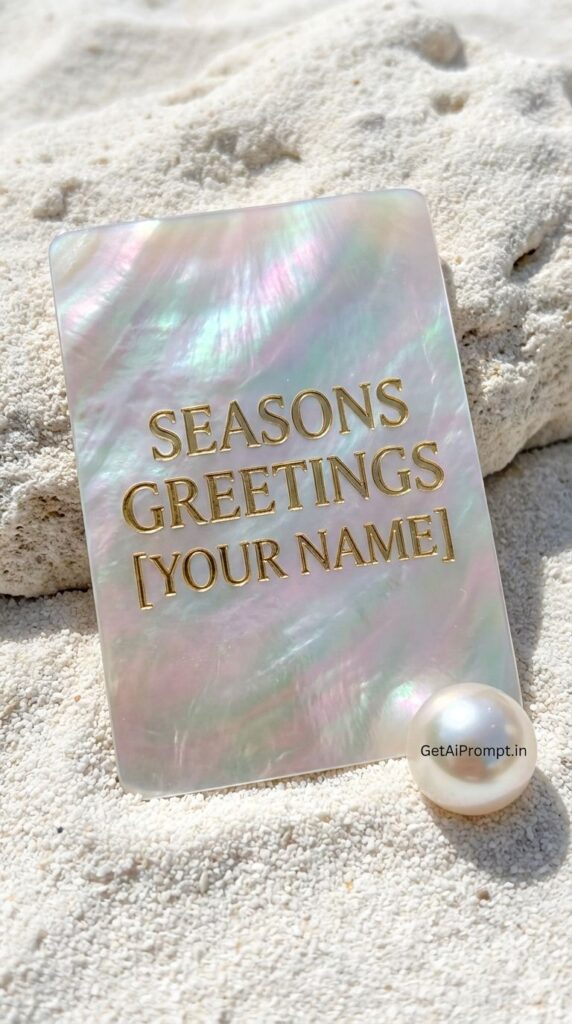 Option 8: The Mother of Pearl - Trend: Shell Inlay | Vibe: Coastal grandmother, shimmering, iridescent, expensive