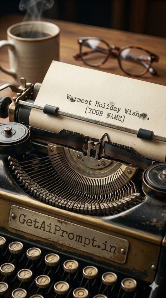 Option 5: The Vintage Typewriter - Trend: Nostalgic Writer | Vibe: Dark academia, Hemingway, tactile clicking, ink ribbon