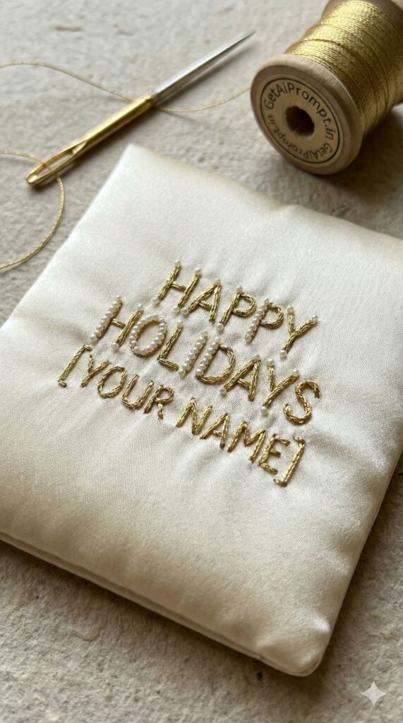 Option 8: The Embroidered Silk - Trend: Textile Art | Vibe: Haute Couture, Chanel jacket, intricate stitching