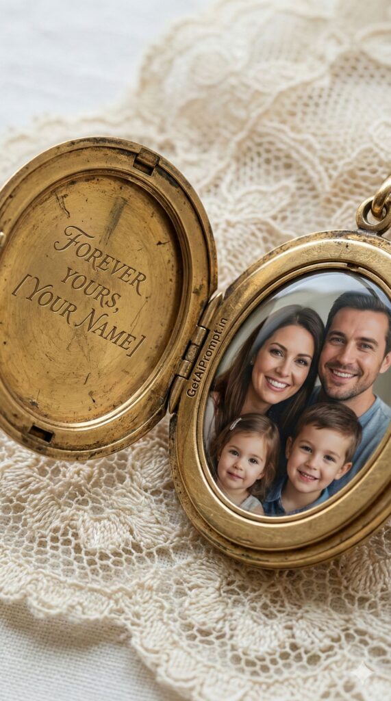 Option 4: The Photo Locket Heirloom - Trend: Emotional Memory | Vibe: Nostalgia, heavy gold, clicking sound, intricate mechanics