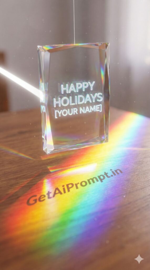 Option 6: The Holographic Prism - Trend: Futuristic Light | Vibe: Cyberpunk luxury, bending light, 4th dimension, ethereal