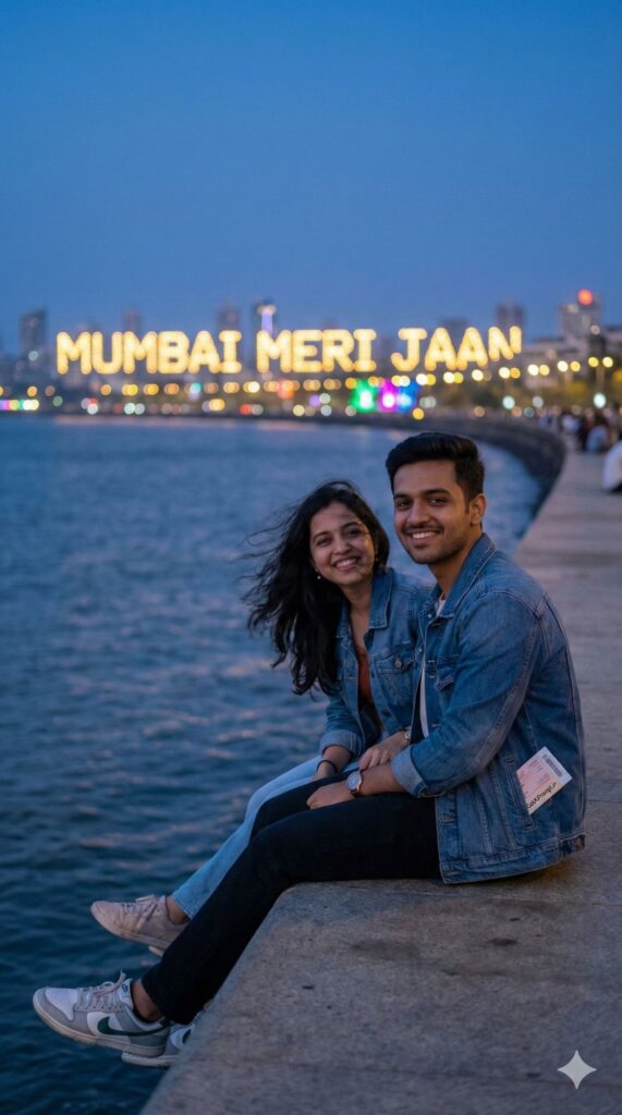 Option 3: The Marine Drive Sunset - Trend: Mumbai Soul | Vibe: City lights, sea breeze, deep conversations