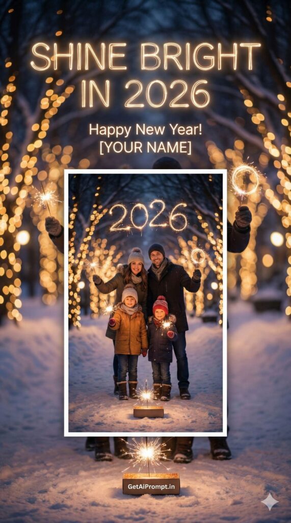 Option 4: The Sparkler Send-Off - Trend: Magical | Vibe: Outdoor, snow, sparklers, bokeh lights, whimsical