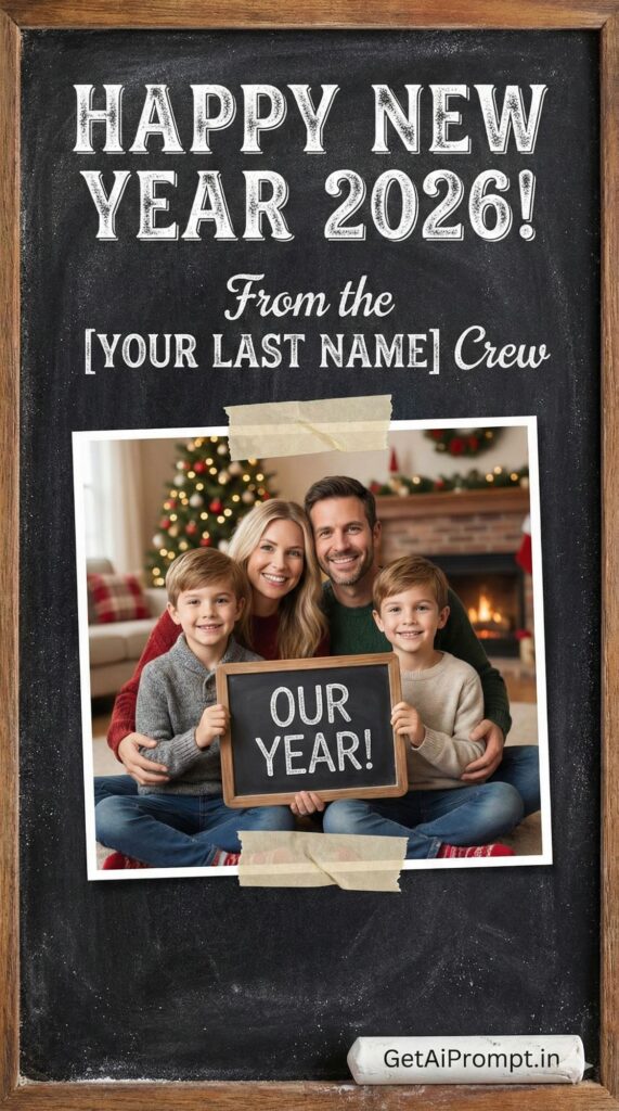 Option 9: The Chalkboard Wish - Trend: Rustic/DIY | Vibe: Hand-drawn, rustic, cozy, personalized