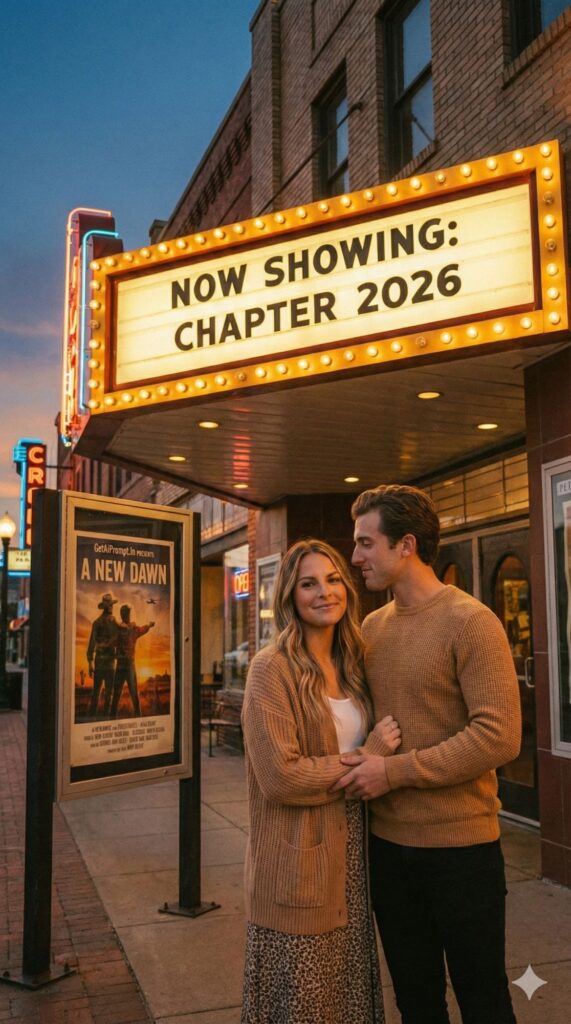 Option 5: The Retro Cinema Marquee - Trend: Vintage Cool | Vibe: Old Hollywood, theater sign, nostalgic, bold