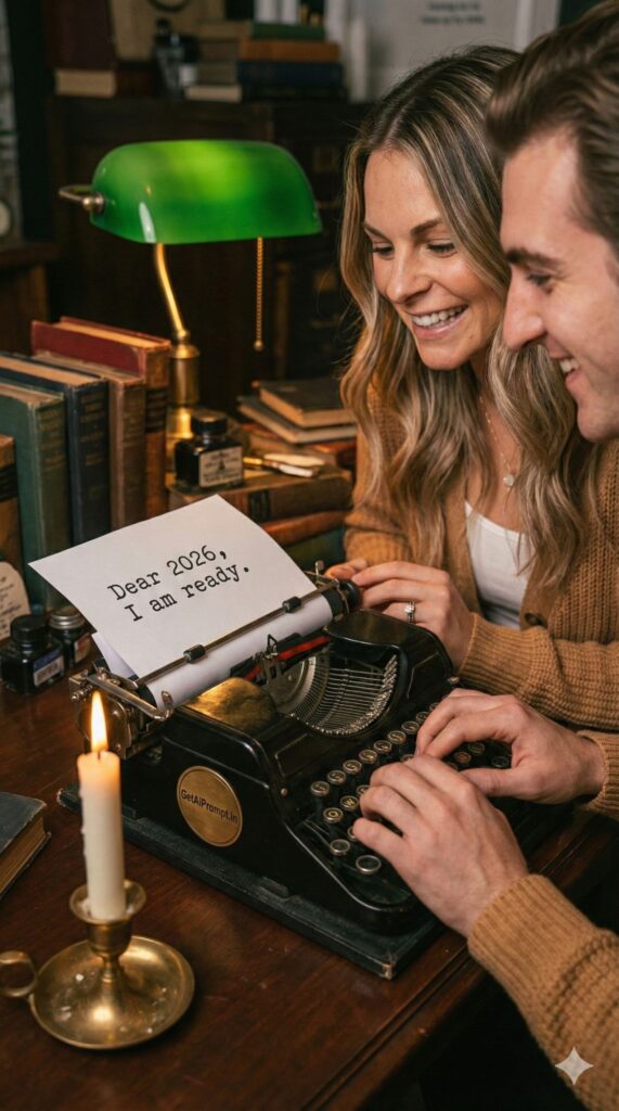 Option 7: The Typewriter Note - Trend: Dark Academia | Vibe: Intellectual, moody, history, storytelling