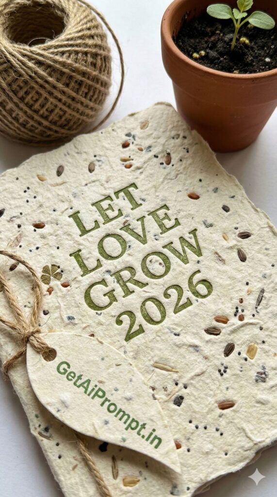 Option 6: The Seed Paper - Trend: Eco-Sustainable | Vibe: Earthy, texture, grow your own, green living