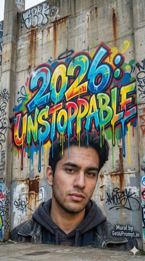 Option 5: The Graffiti King - Trend: Street Art | Vibe: Urban, spray paint, bold, texture, rebellious