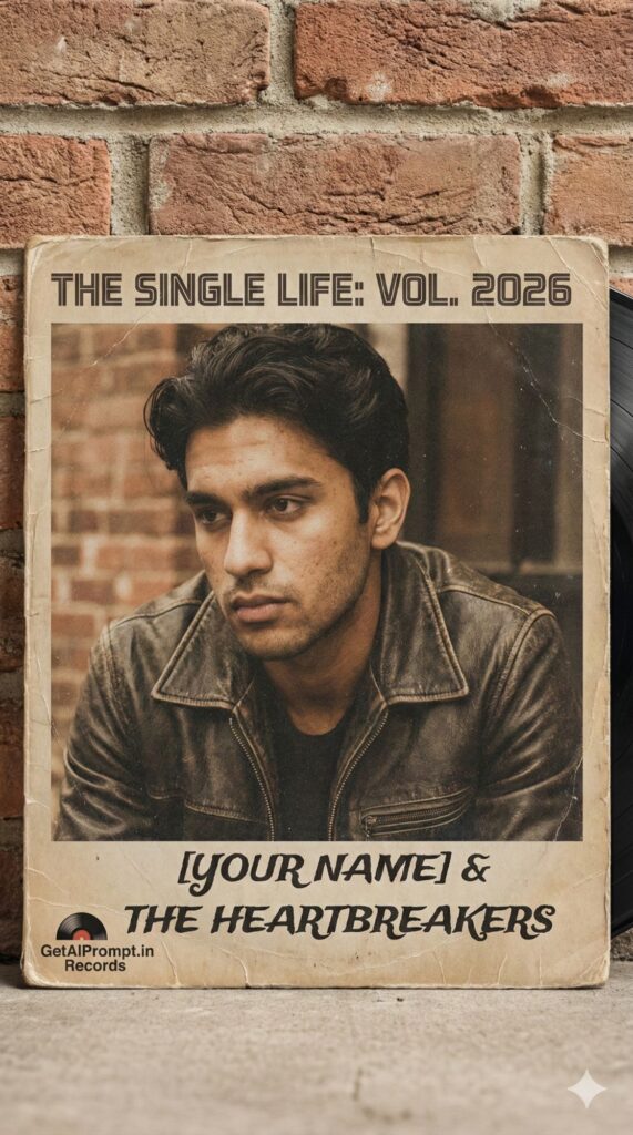 Option 8: The Vinyl Album - Trend: Retro Music | Vibe: Indie rock, vintage record store, nostalgic, cool