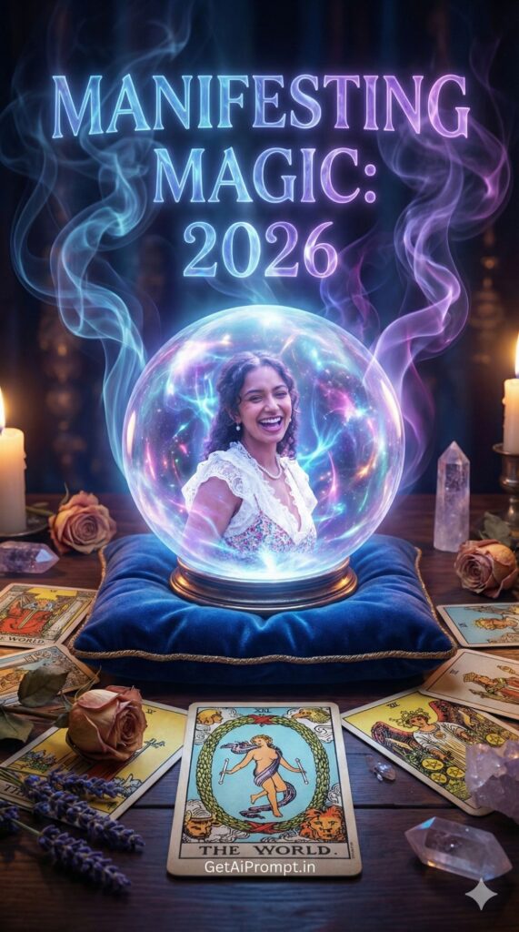 Option 5: The Crystal Ball - Trend: Witchy/Manifesting | Vibe: Stevie Nicks, magic, tarot, mystical, moody