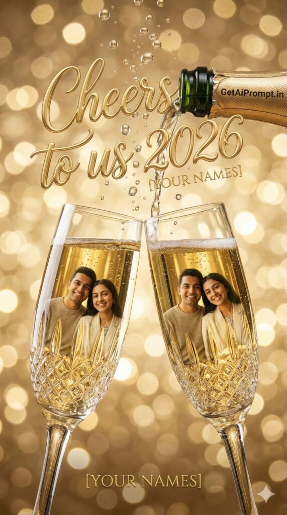 Option 1: The Champagne Toast - Trend: Luxury Celebration | Vibe: Gatsby party, gold, bubbles, expensive, celebratory