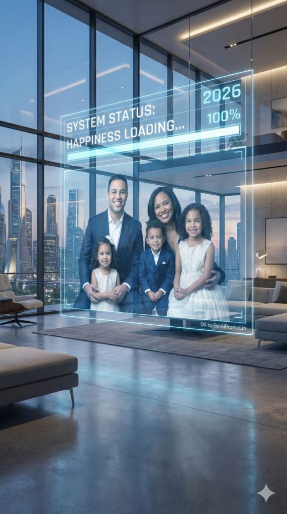 Option 3: The Future Home - Trend: Smart Interface | Vibe: Iron Man/Jarvis, holographic, clean, architectural, sci-fi