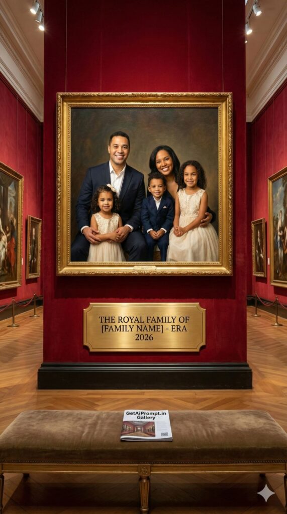 Option 7: The Museum Masterpiece - Trend: Royal Luxury | Vibe: Louvre, gold frames, velvet ropes, high art, spotlight