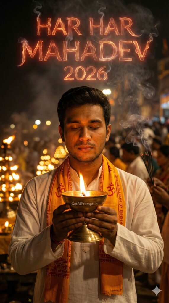 Option 7: The Spiritual Start - Trend: Ganga Aarti | Vibe: Varanasi/Rishikesh, lamps, smoke, devotion, peaceful