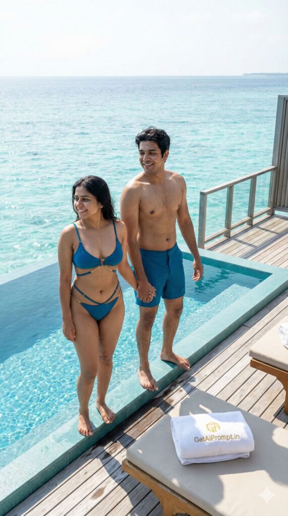 Option 1: The Maldives Infinity Luxury - Trend: High Status Signal | Vibe: Ultimate luxury, wealth signaling, and romantic serenity