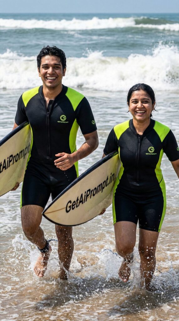 Option 5: The Sporty Surf Duo - Trend: Active Lifestyle Status | Vibe: Fit, energetic, health-conscious, and adventurous