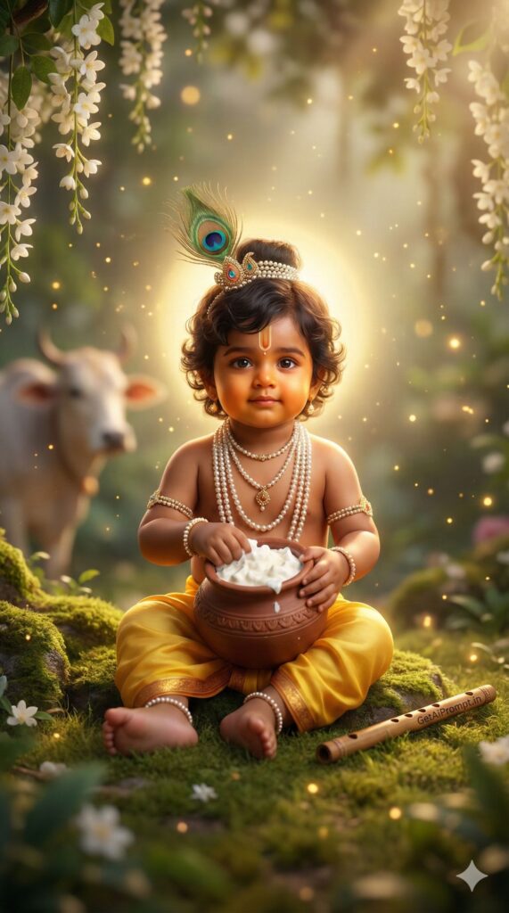 Little Krishna AI Photo Prompt