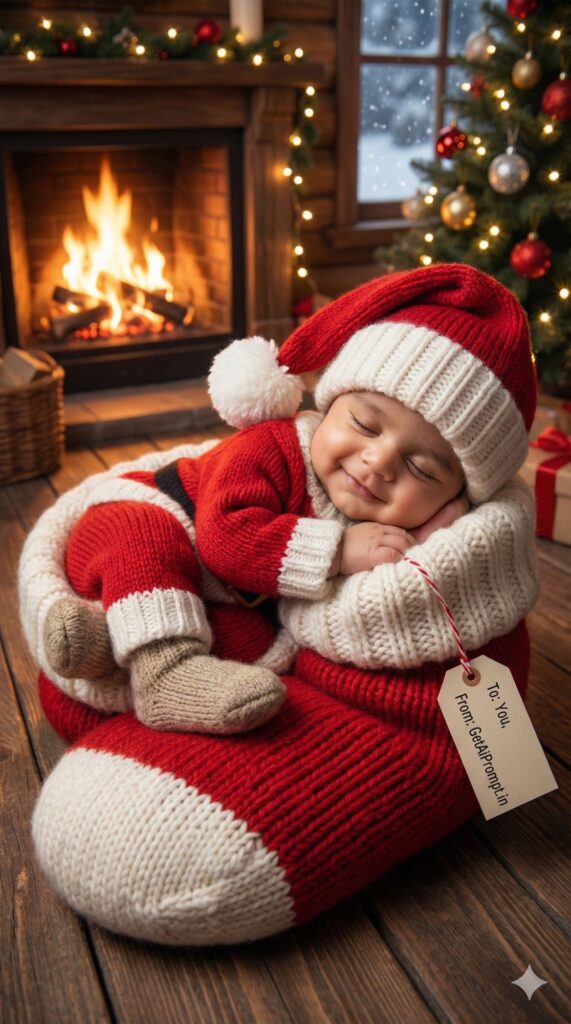 Santa Baby AI Photo Prompt