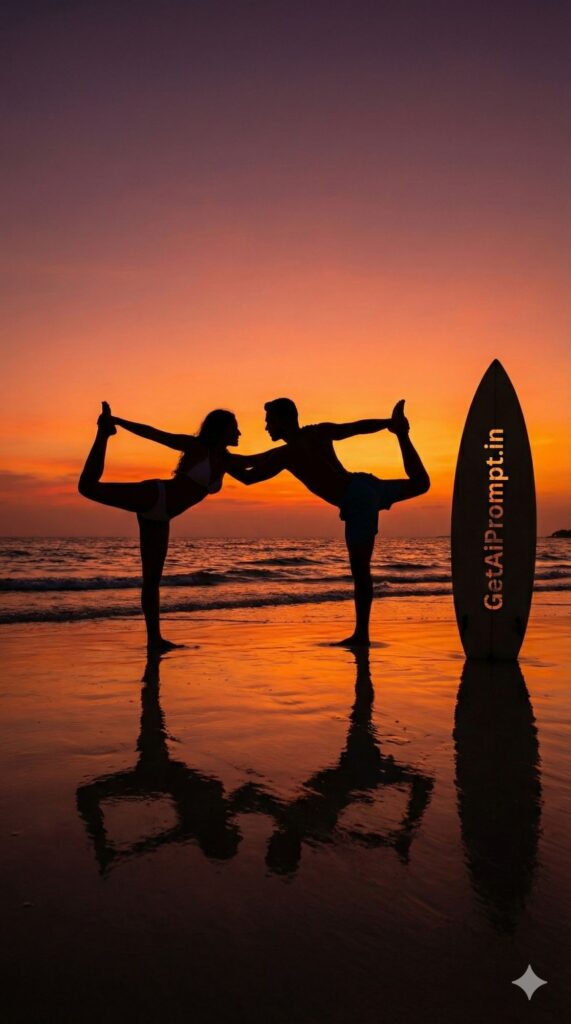 trend: Couple Yoga | Vibe: Wellness Retreat, Spiritual Connection