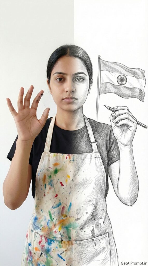 trend: Half-Real Half-Drawing | Vibe: Creative Mixed Media