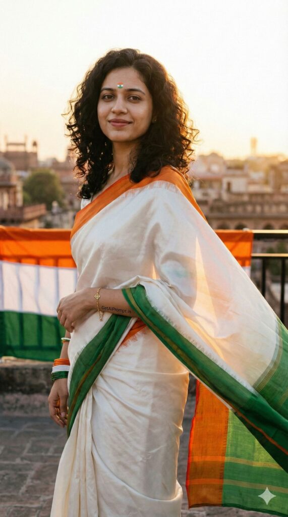 Trend: The Elegant Patriot | Vibe: Saree & Sunset
