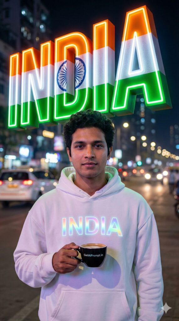 trend: Cyberpunk India | Vibe: Neon, Streetwear, Night City