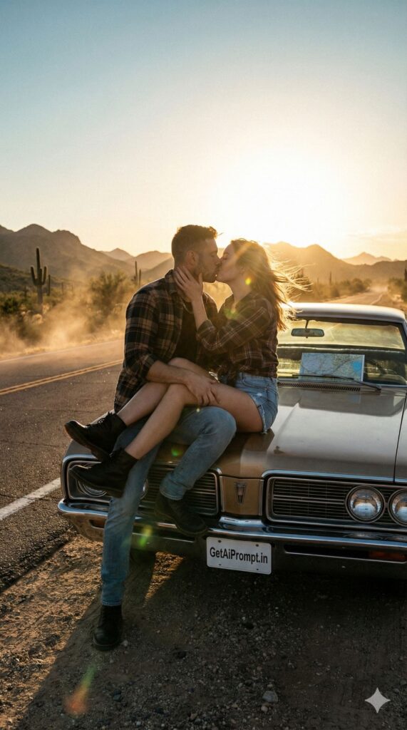 trend: Adventure Romance | Vibe: Wanderlust, freedom, golden hour